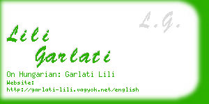 lili garlati business card
